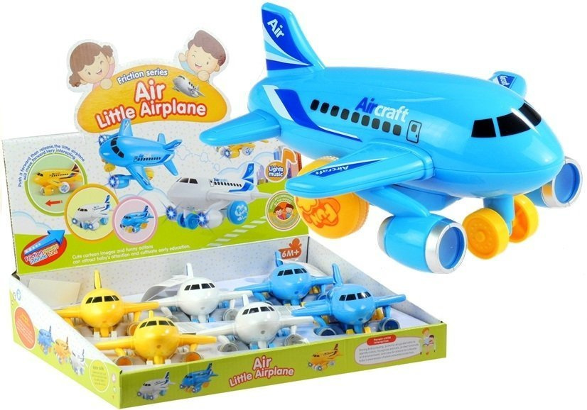 Detské lietadlo LEAN Toys 22 cm s pohonným systémom svetelné a zvukové efekty od 3 rokov
