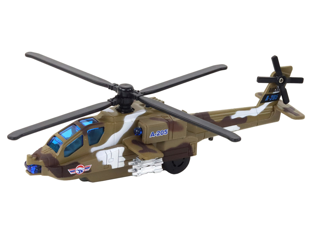 Vrtulník LEAN Toys hliníkový se zvukem a světlem — Detail