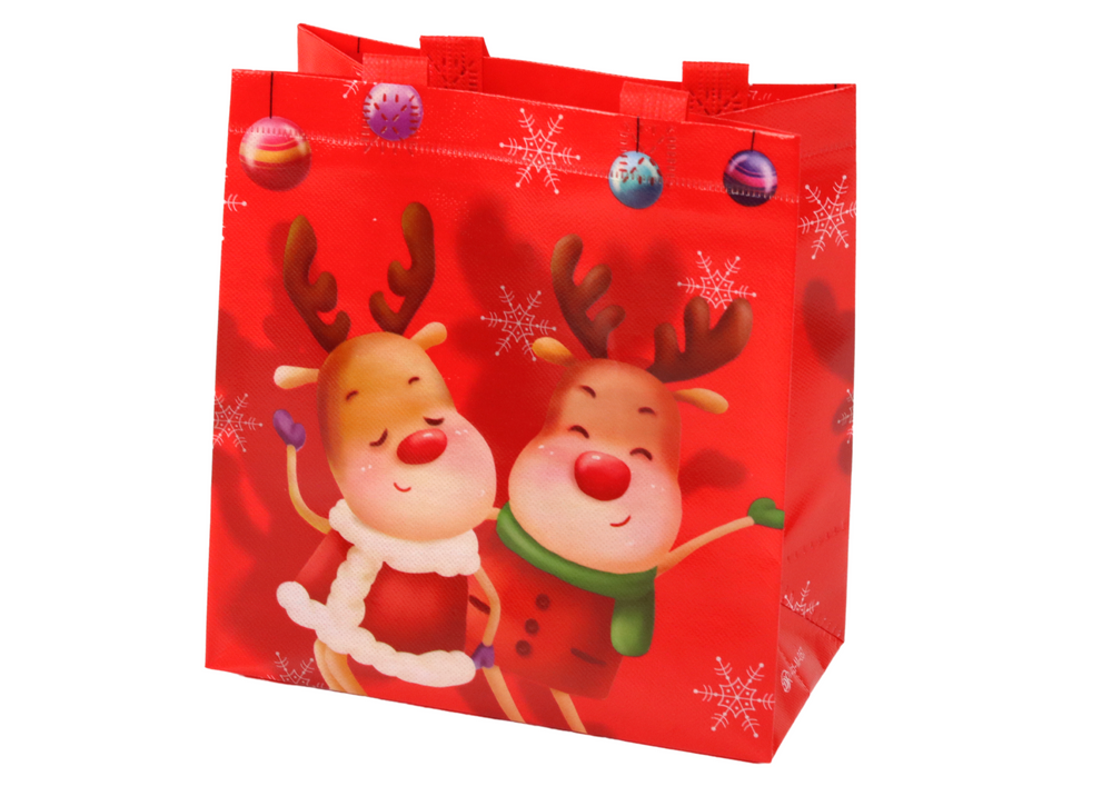 Červená Dárková Taška Sobi 23cm x 21,5cm x 11cm — Celkový pohled