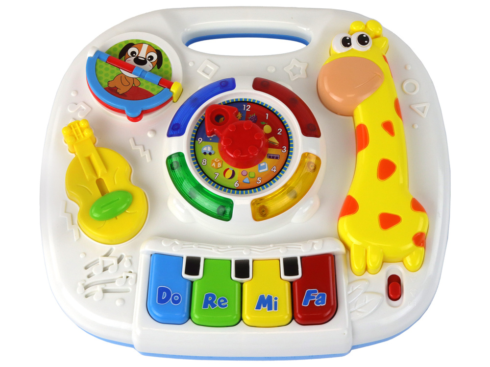 Interaktivní stůl tabule 2v1 LEAN Toys s žirafou a zegarem — Detail