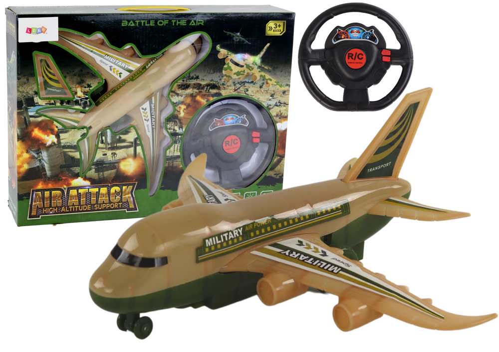 RC Letadlo LEAN Toys s Kamufláží a Světly pro Děti od 3 Let — Celkový pohled