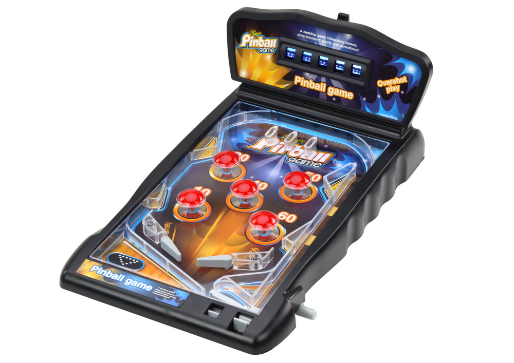 Dovednostní hra LEAN Toys s pinball, světly a zvuky — Detail flipperů