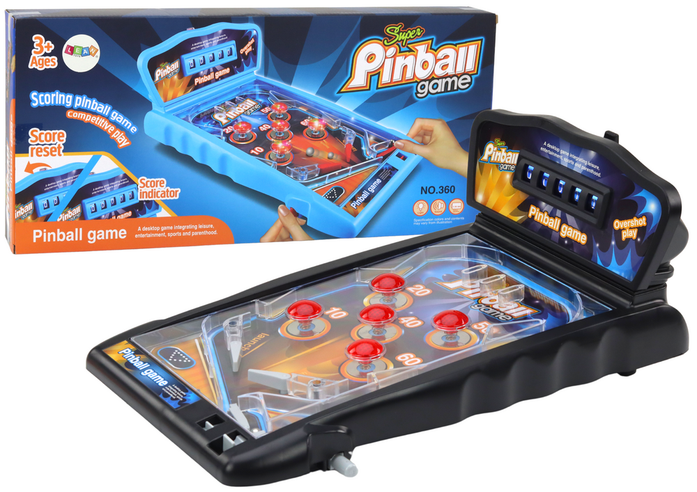 Dovednostní hra LEAN Toys s pinball, světly a zvuky — Celkový pohled