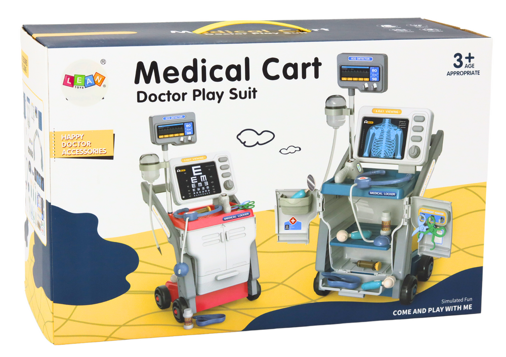 Sada malého lekára so stetoskopom LEAN Toys svetle modrá - výuková hračka pre deti od 3 rokov
