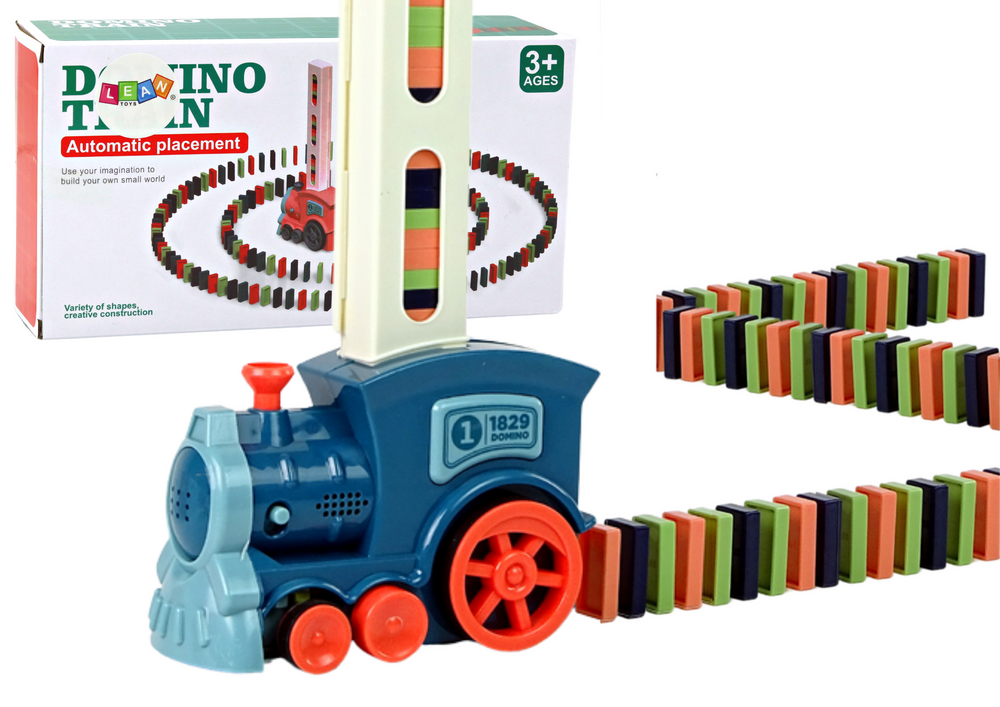 Vlak Lokomotiva Skládačka LEAN Toys 14 x 8 x 27 cm +3 let — Celkový pohled