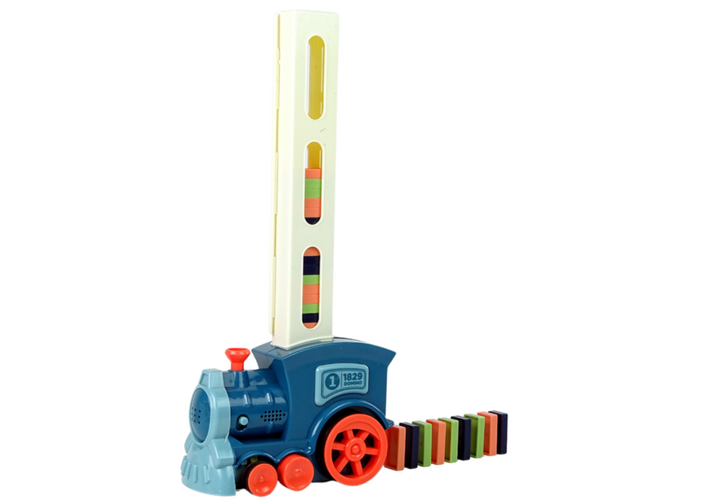 Vlak Lokomotiva Skládačka LEAN Toys 14 x 8 x 27 cm +3 let — Detail