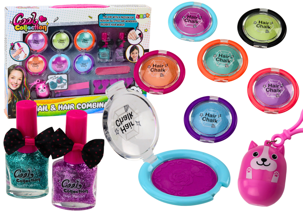 Sada na make-up a stylizaci nehtů LEAN Toys 35×4×26 cm od 5 let — Celkový pohled
