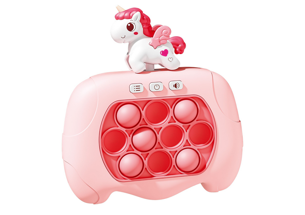 Smyslová hra LEAN Toys Jednorožec Pop It s výškou 13 cm pro děti od 3 let — Celkový pohled