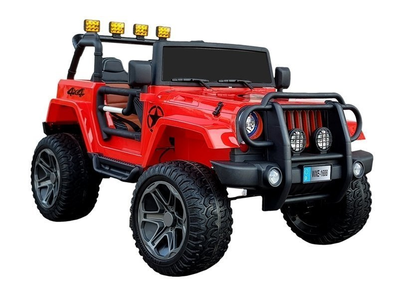 Elektrické autíčko LEAN CARS WXE-1688 4x4 Červené STRONG s dálkovým ovládáním