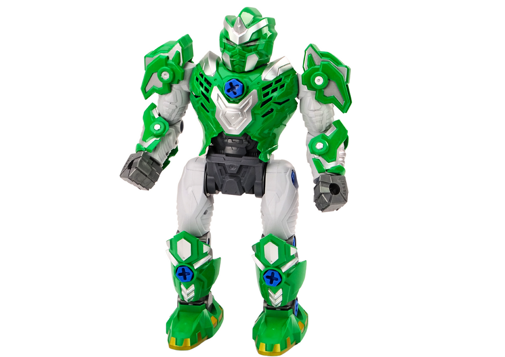 Robot ke skládání LEAN Toys s vrtačkou a šroubovákem - zvuk a světla, zelený