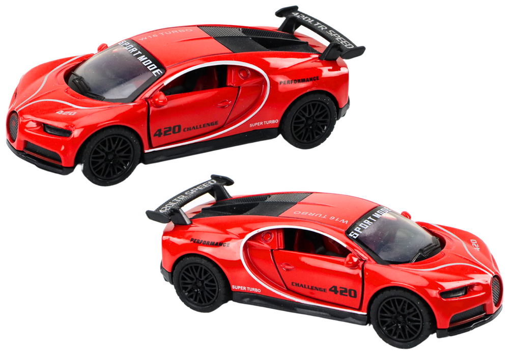 Sportovní Auto 1:32 s Třecím Pohonem Červené — Detail