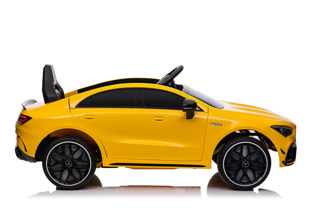 Elektrické auto na akumulátor Mercedes CLA 45s AMG žluté 4x4 - LEAN CARS XMX628 s dálkovým ovládáním pro rodiče