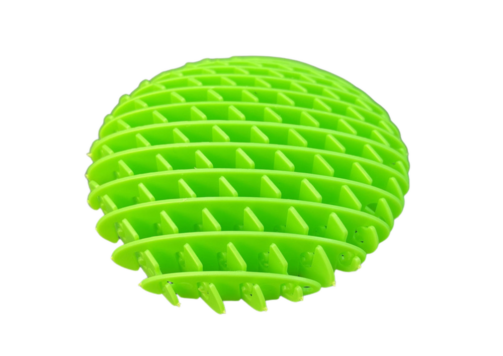 Antistresová fidget hračka LEAN Toys zelená elastická 10 cm pro relaxaci a trénink motoriky