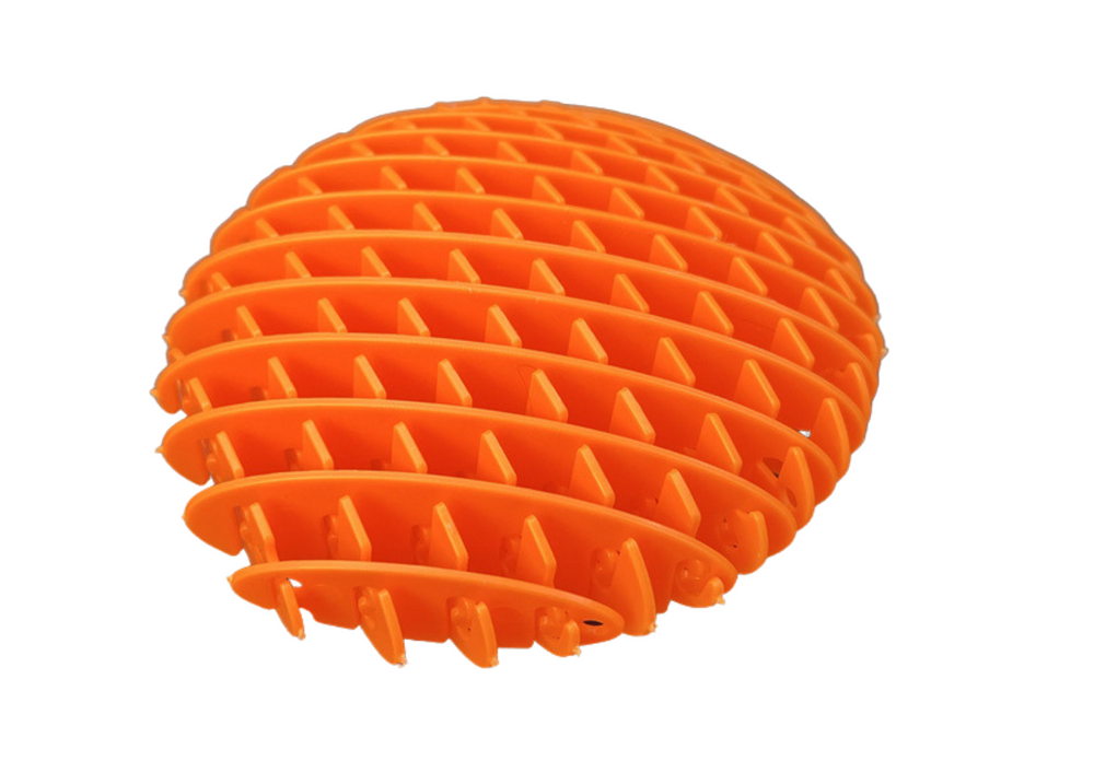 Antistresová elastická hračka fidget LEAN Toys 10 cm oranžová - senzorická pomôcka pre uvoľnenie stresu
