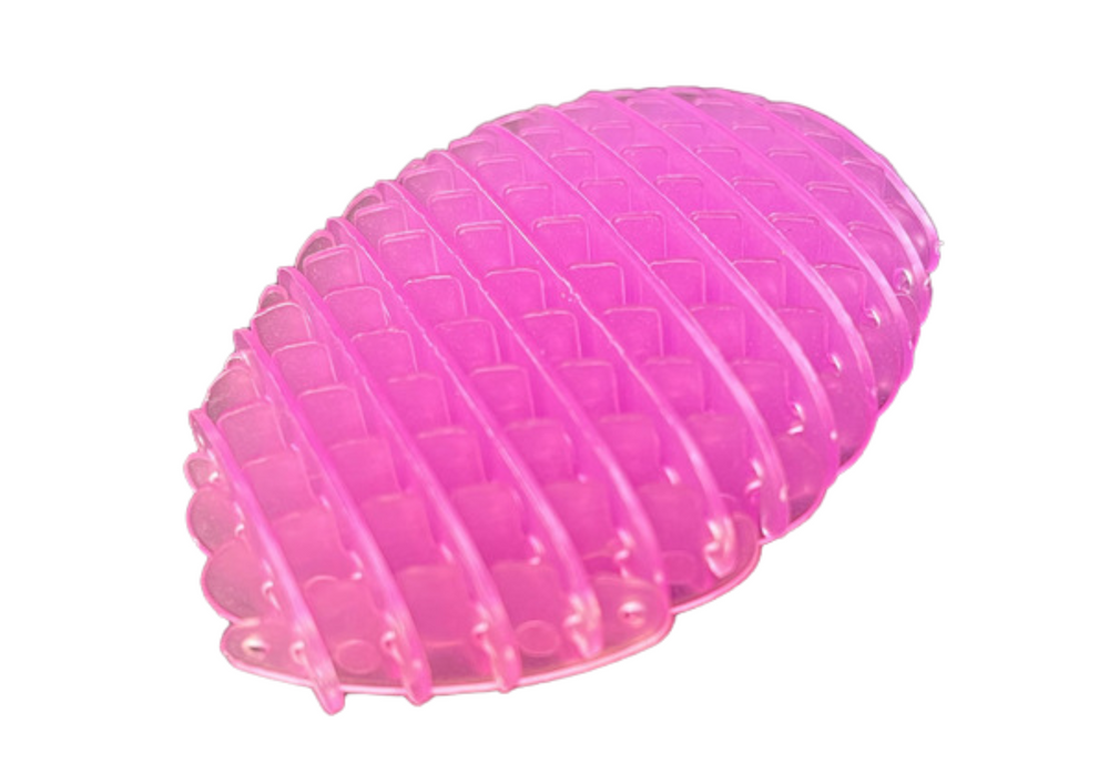 Fialová antistresová elastická senzorická hračka LEAN Toys 5 cm - na rozvoj motoriky a uvoľnenie stresu