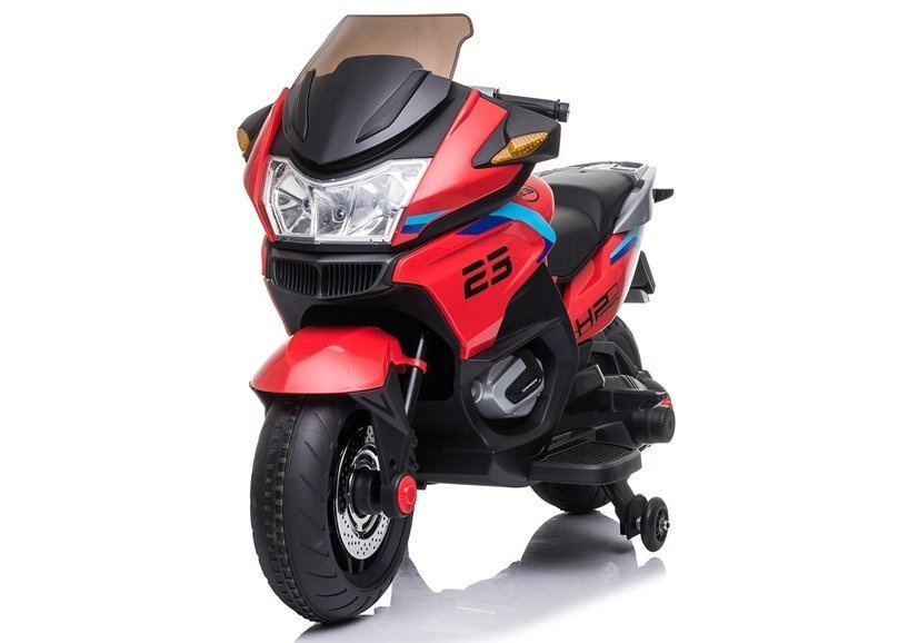 Elektrická motorku LEAN CARS XMX609 12 V, červená, s LED svetlami, pre deti vo veku 3–6 rokov, nosnosť 25 kg