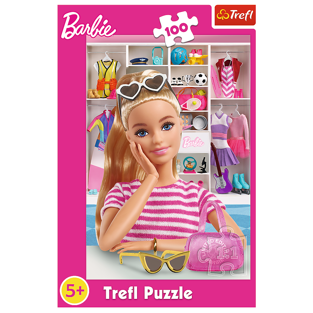 Puzzle 100 dílků Trefl s motivem Barbie pro děti od 4 let — Detail