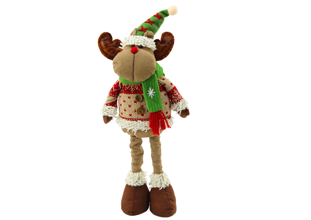 Vánoční sob s výsuvnými nohami 45 cm — V provozu