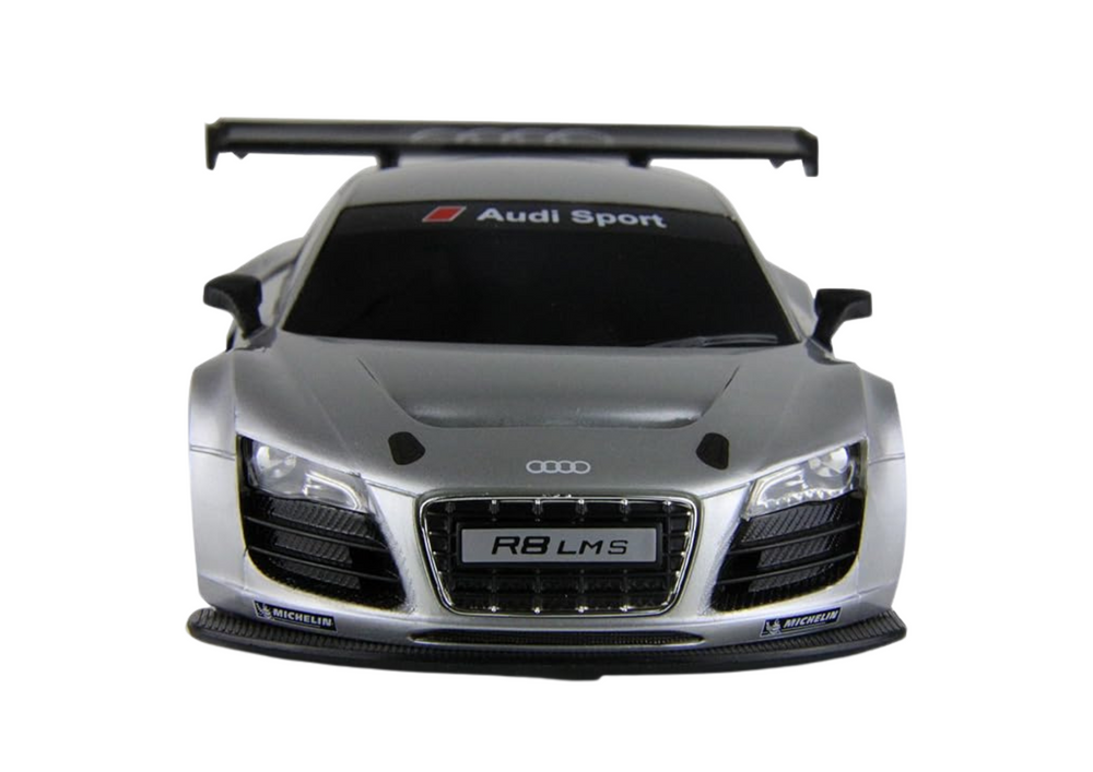 Auto R/C 1:24 Dálkově Ovládané Sportovní AUDI R8 LMS Stříbrné — V provozu