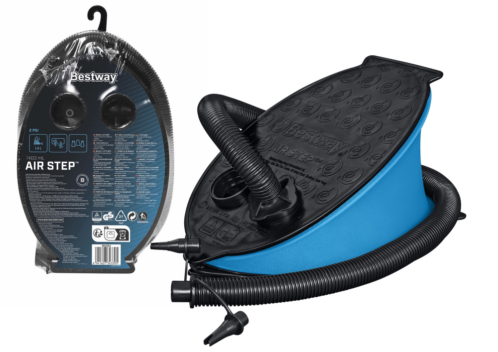 Nožná pumpa Bestway 62004 28 x 19 cm s 3 koncovkami pre nafukovacie hračky a matrace