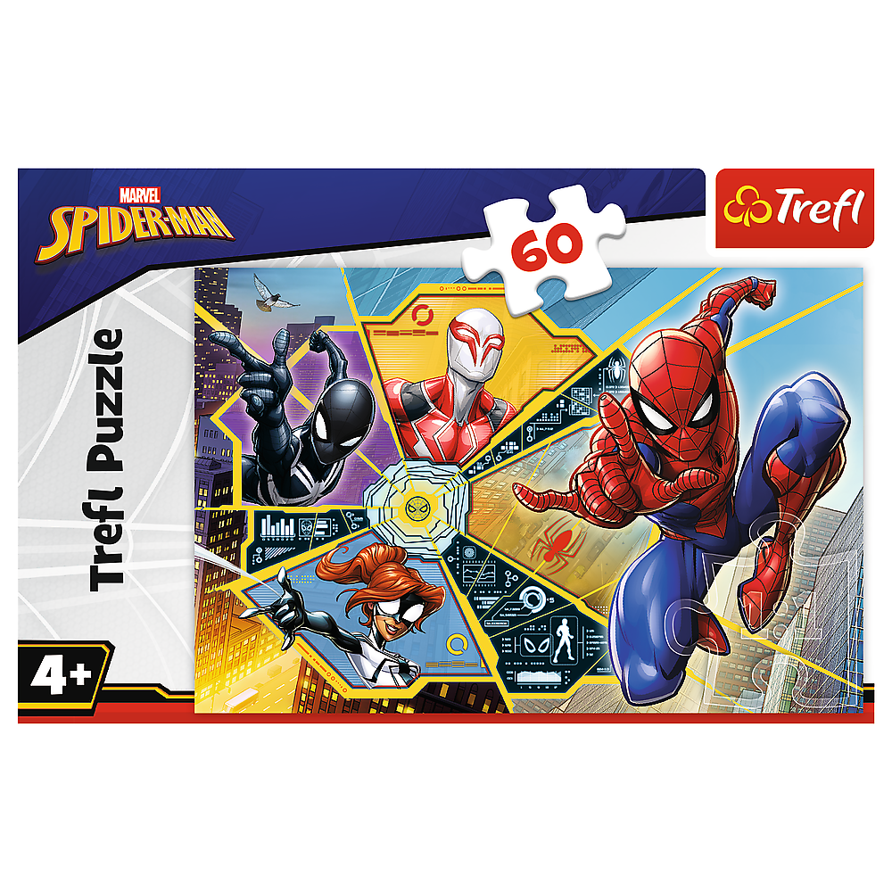 Puzzle 60 Trefl Marvel Spiderman 33 x 22 cm — V provozu