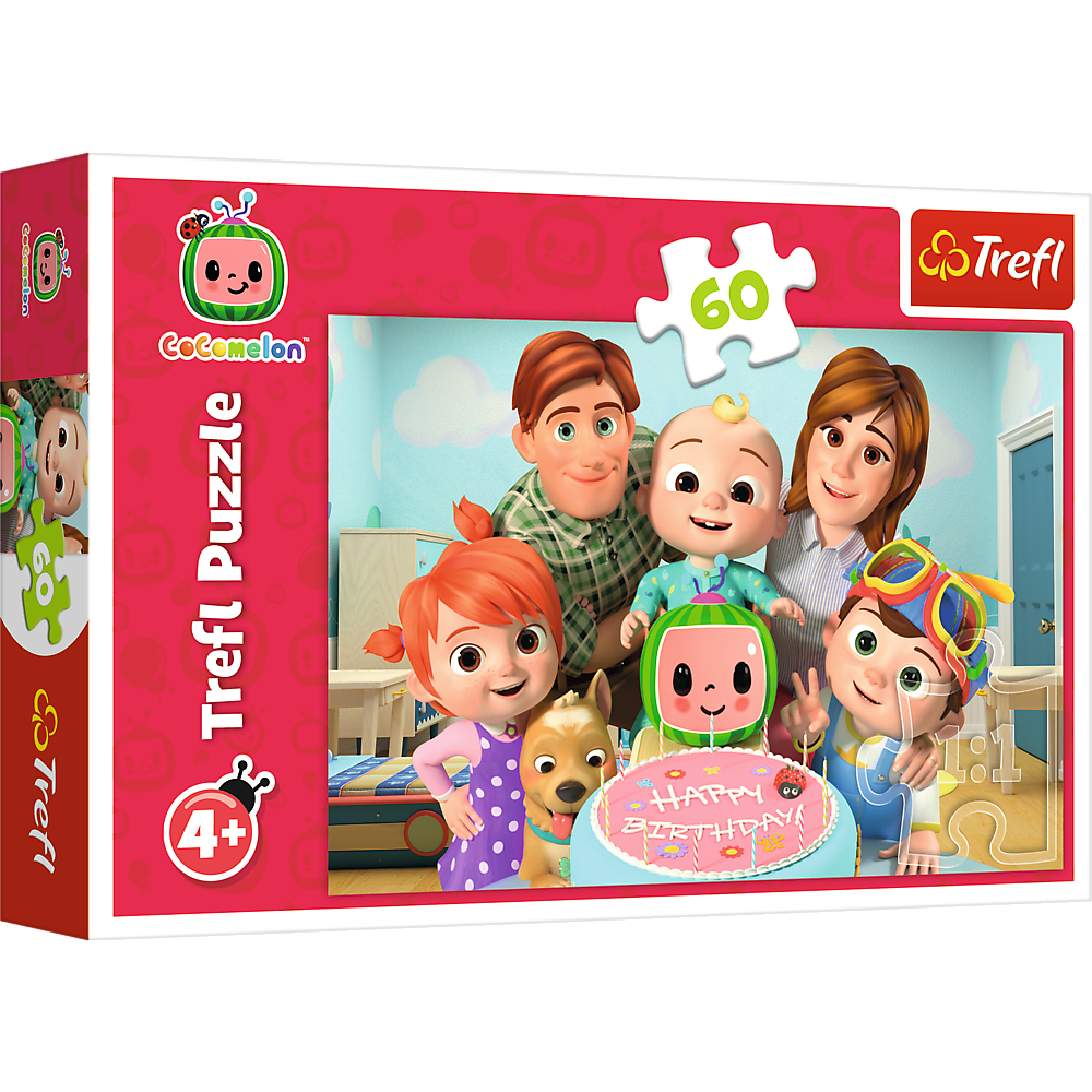 Puzzle Trefl 60 kusů Cocomelon pro děti od 4 let, rozměr 33 x 22 cm — Celkový pohled