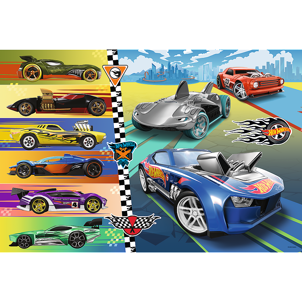 Skládačka Trefl Puzzle 24 Maxi Rychlá Hot Wheels — Detail