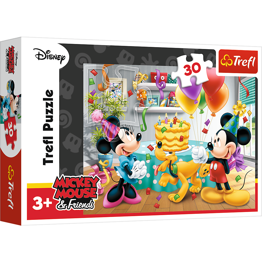 Puzzle Trefl - Narozeninový dort s Micky Mausem, 30 dílů, pro děti od 3 do 7 let — Celkový pohled