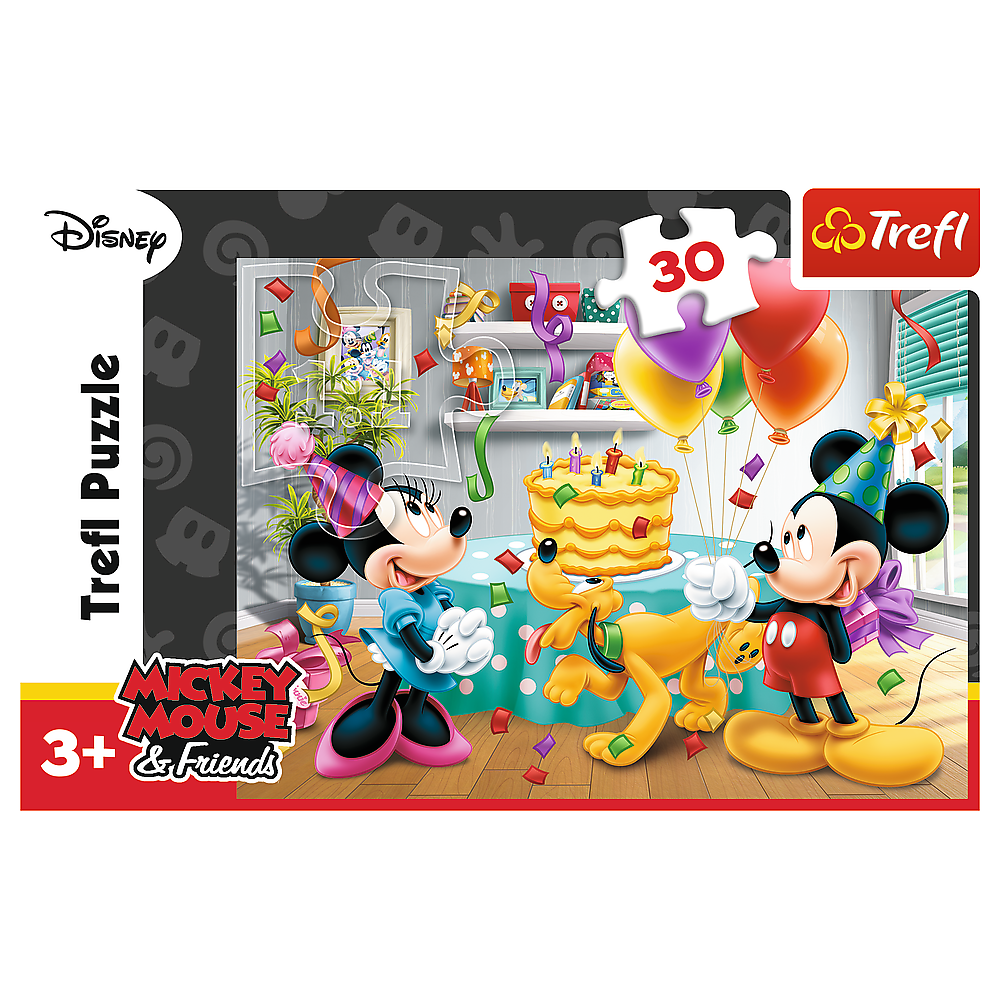 Puzzle Trefl - Narozeninový dort s Micky Mausem, 30 dílů, pro děti od 3 do 7 let — V provozu