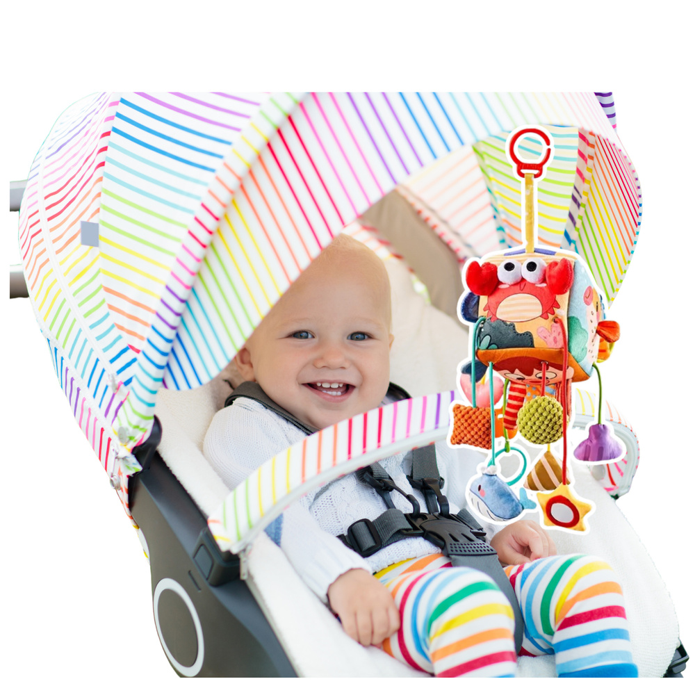 Sensorická Kostka LEAN Toys Mořská Zvířátka 14 x 14 x 20 cm 6m+ — V provozu