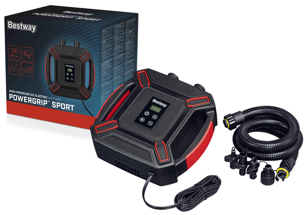 Vysokotlaké elektrické čerpadlo Bestway 62265 s LCD displejom a automatickým vypnutím na nafukovanie člnov a SUP
