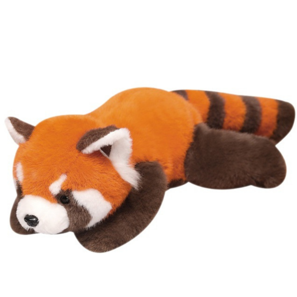 Plyšový medvídek Panda červená s těžkými tlapkami 30 cm — Detail