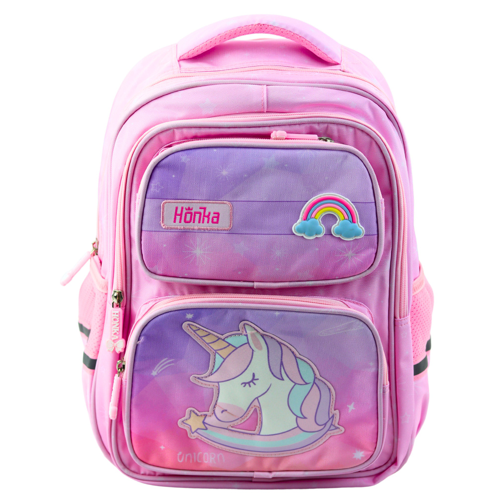 Školní Batoh LEAN Toys s Motivem Jednorožce 20 L — Celkový pohled