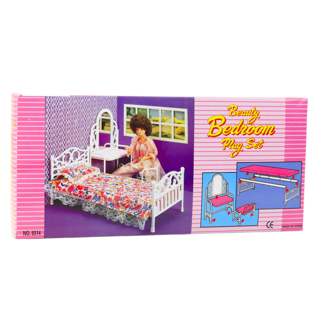 Sada nábytku pro panenky LEAN Toys s květinami — V provozu
