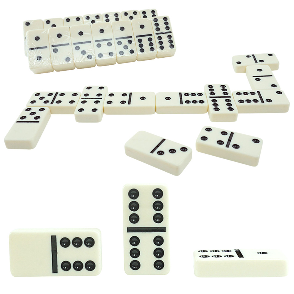 Domino klasické LEAN Toys, 28 kamenů, od 3 let — Celkový pohled
