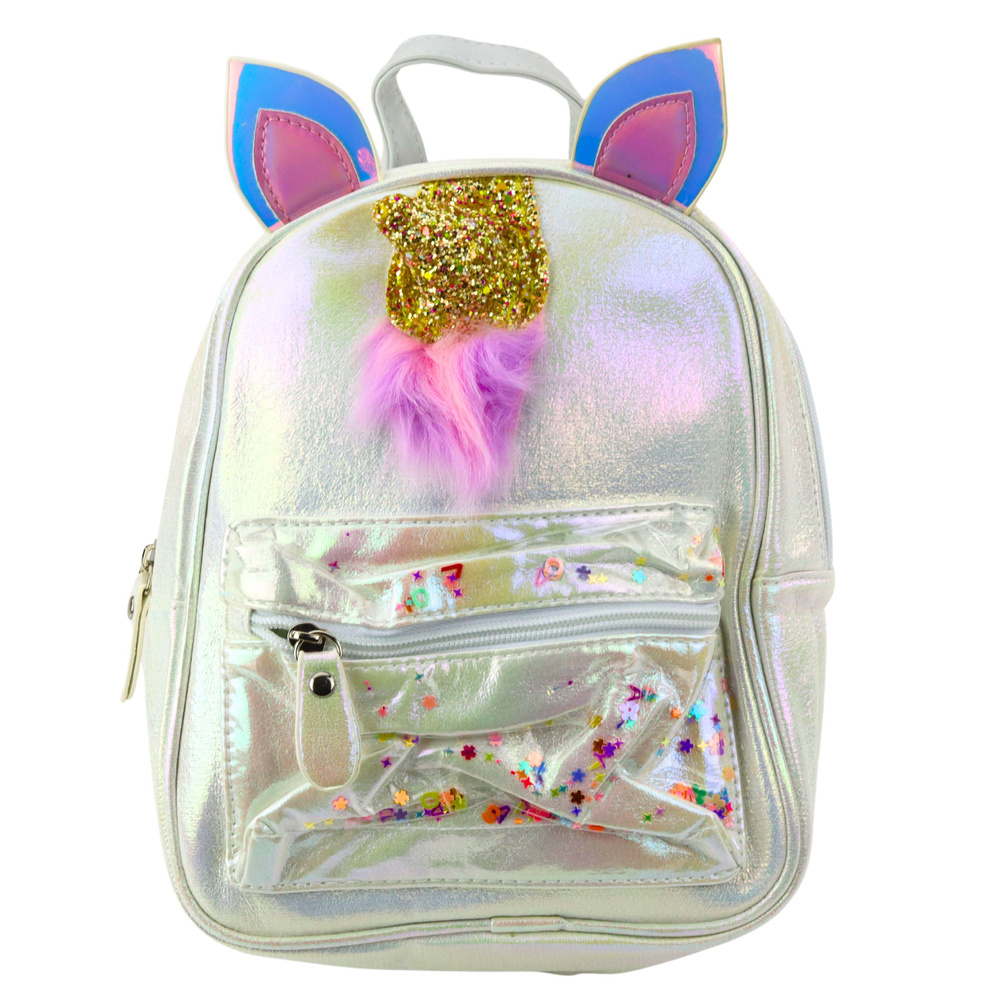 Dětský Batoh LEAN Toys Jednorožec 3D Perleťový 25 × 20 × 9 cm 4,5 L — Perleťový jednorožec