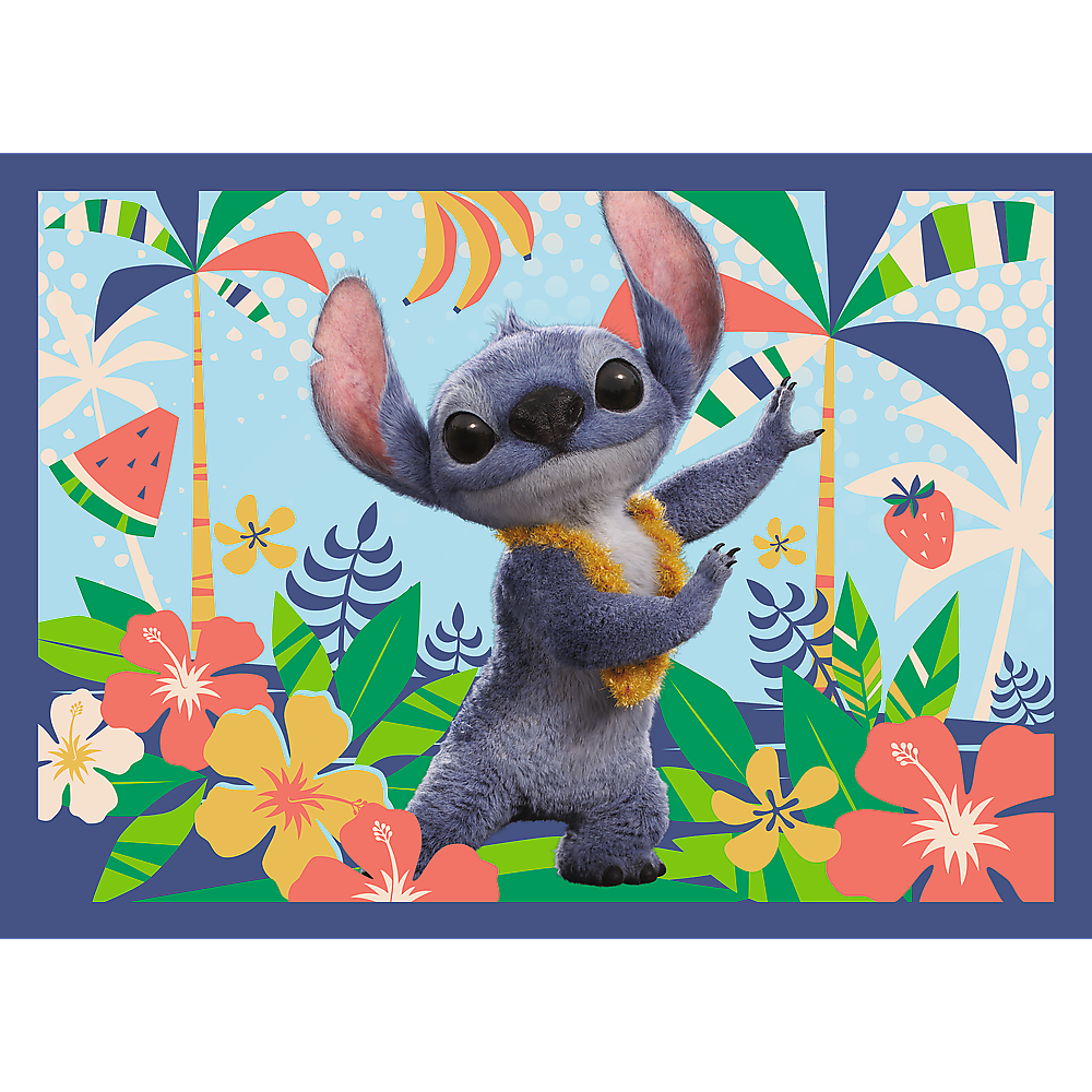 Puzzle 4v1 Disney Stitch Trefl Puzzle 35+48+54+70 dílů pro děti od 4 let — Detail