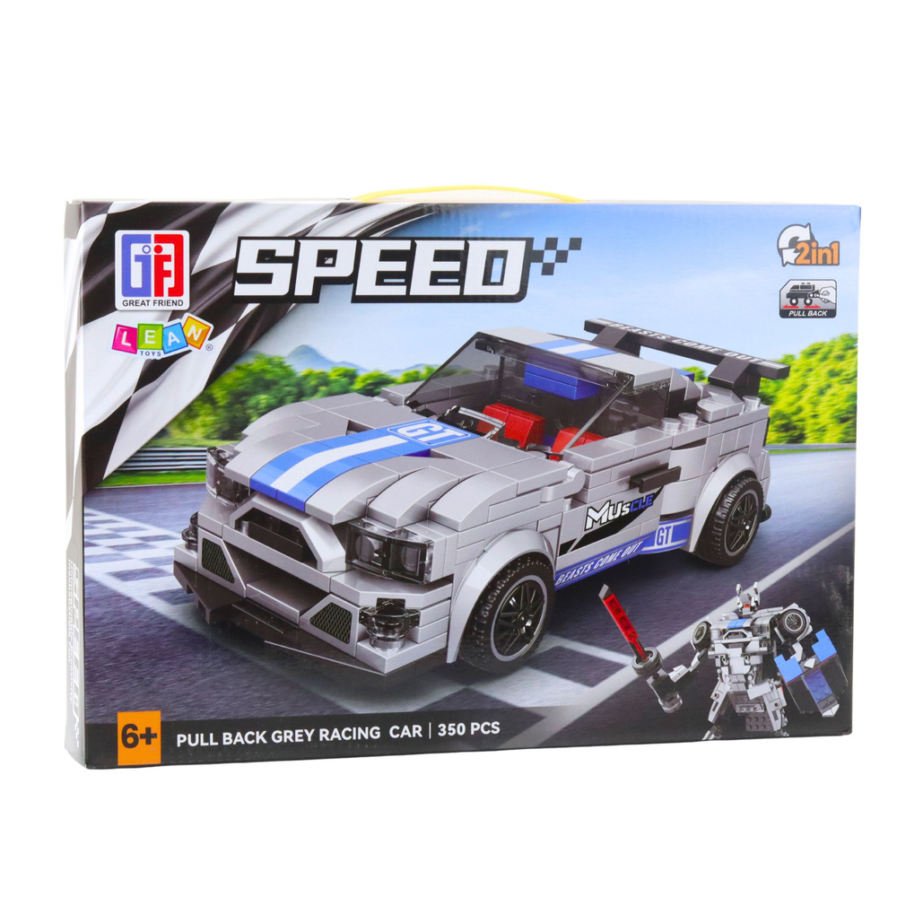 Stavebnice Auto Robot 2v1 Modro-Šedý Pohon 350 ks — V provozu