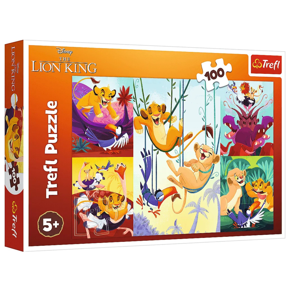 Puzzle Trefl 100 dílů - Lví král, od 5 let — Celkový pohled