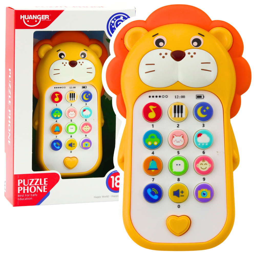 Interaktivní telefon pro děti LEAN Toys s zvuky a melodiemi — Celkový pohled