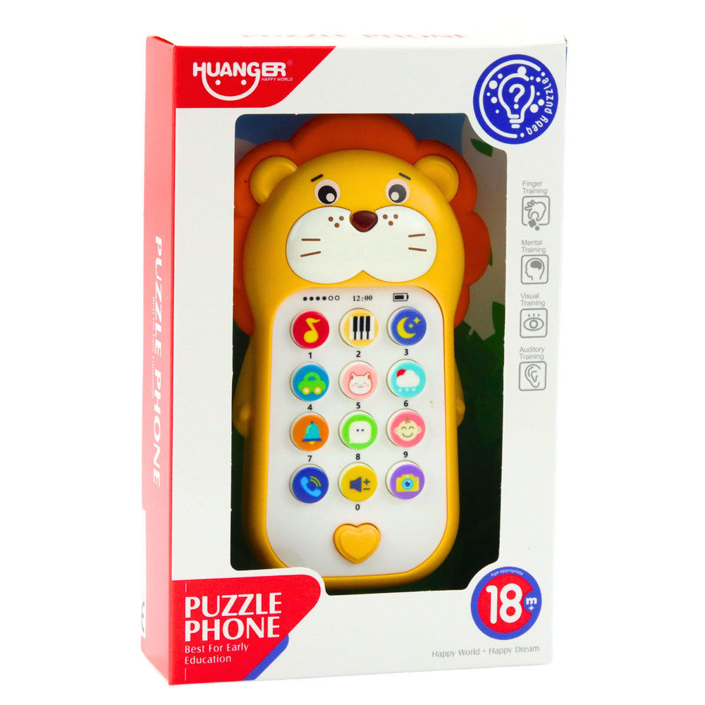 Interaktivní telefon pro děti LEAN Toys s zvuky a melodiemi — V provozu