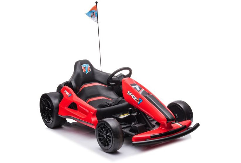 Driftovací elektrická motokára LEAN Toys A035 červená - 12V s dálkovým ovládáním pro rodiče