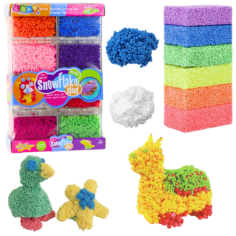 Modelovací pěnová tělíska LEAN Toys 8 ks — Celkový pohled
