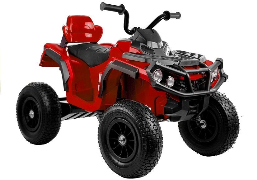 Elektrická štvorkolka LEAN Toys BDM0906 12 V s nafukovacími kolesami, červená, pre deti vo veku 3–8 rokov
