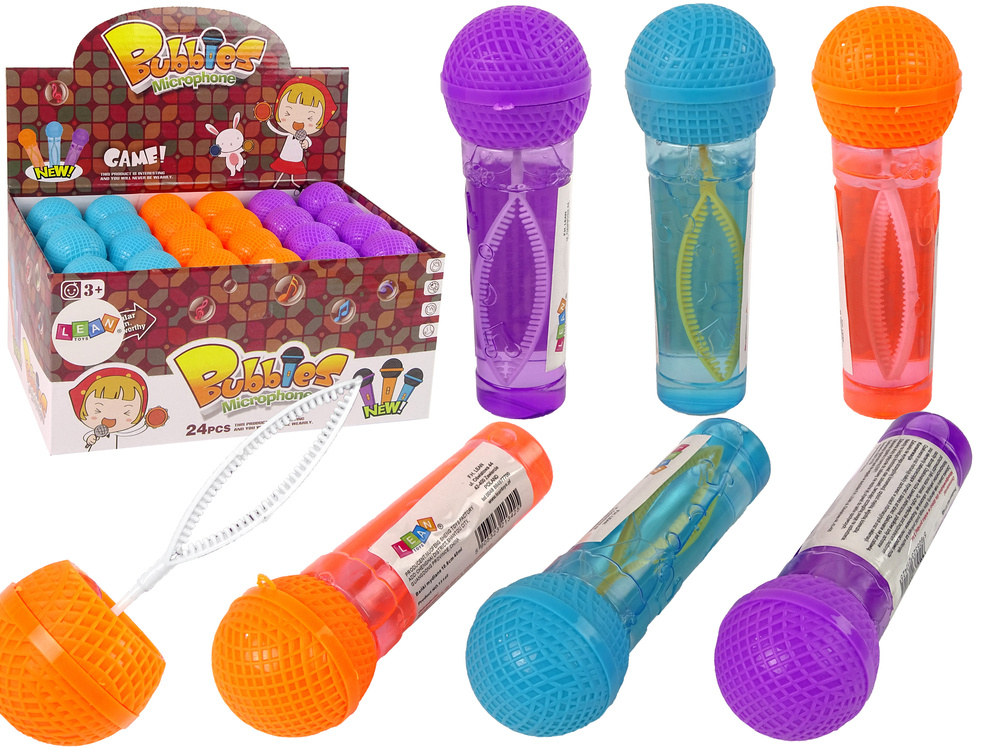 Mikrofonové bublifuky LEAN Toys 40ml - 3 barevné varianty pro děti od 3 let