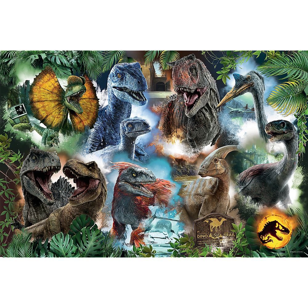 Puzzle 300 dílků - Oblíbení dinosauři Trefl Puzzle, pro děti od 8 let — Detail