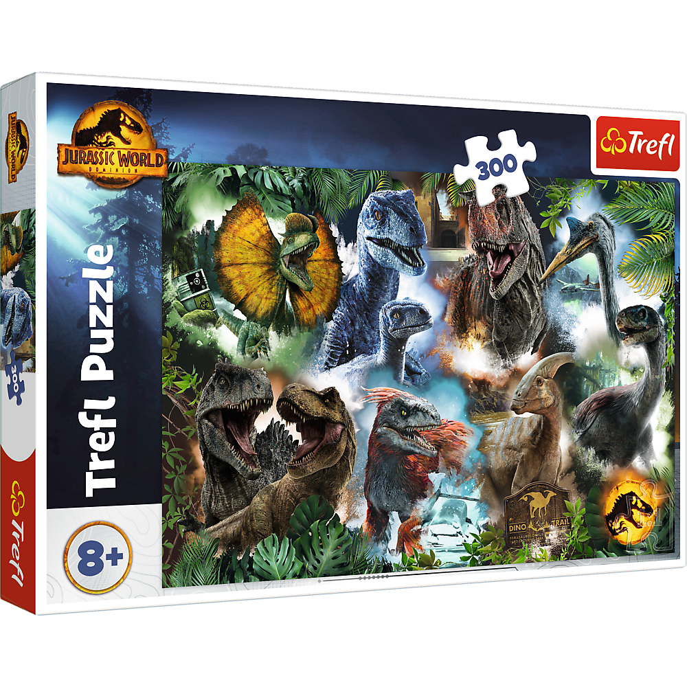 Puzzle 300 dílků - Oblíbení dinosauři Trefl Puzzle, pro děti od 8 let — Celkový pohled