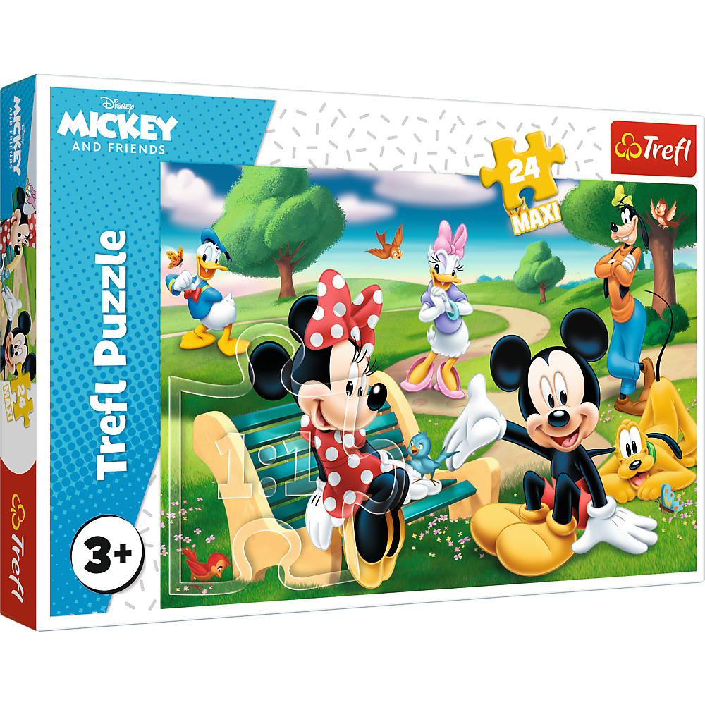 Puzzle – 24Maxi – Mickey Mouse v kruhu priateľov – Disney Standard Characters Trefl 14344