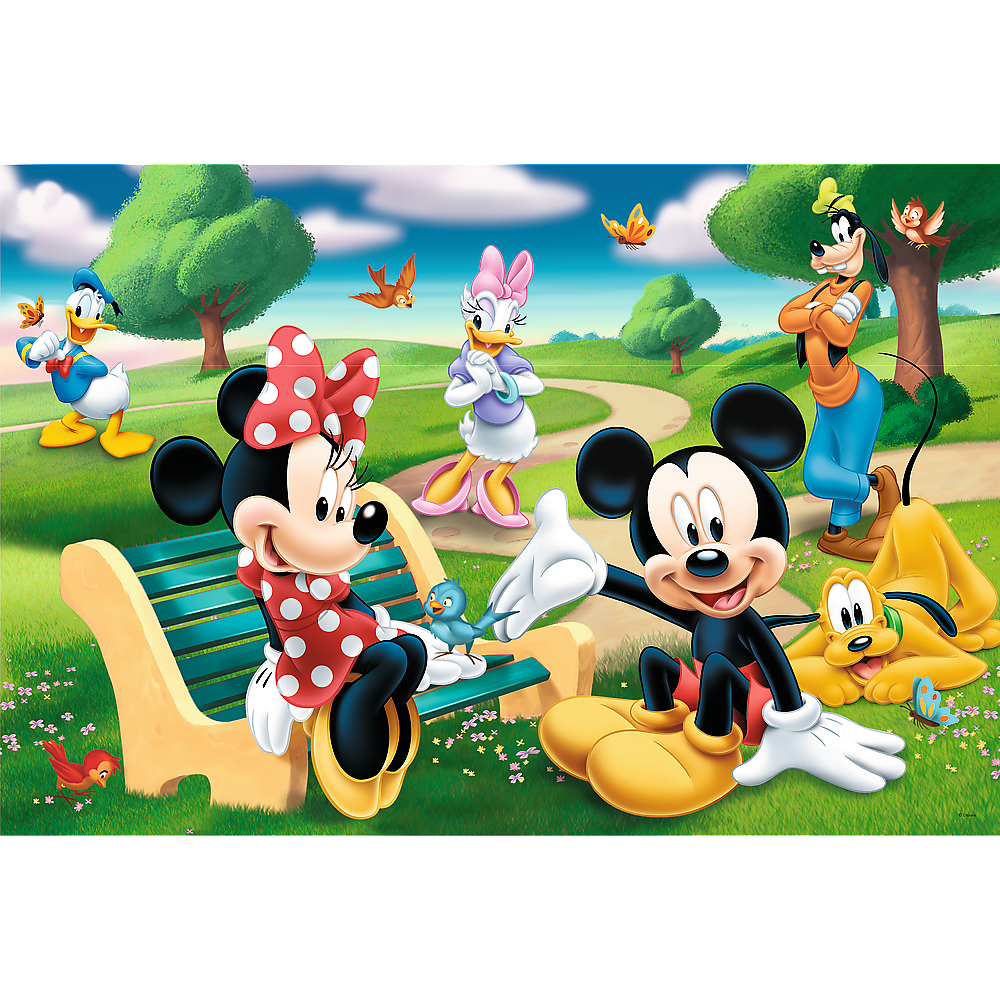 Puzzle Trefl 14344 Mickey Mouse v kruhu přátel — Detail