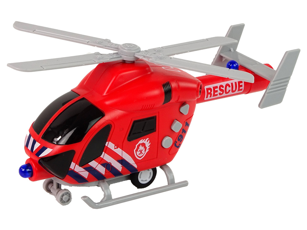 LEAN Toys Záchranářská Požární Helikoptéra s Zvuky a Světly, 3+ let — V provozu